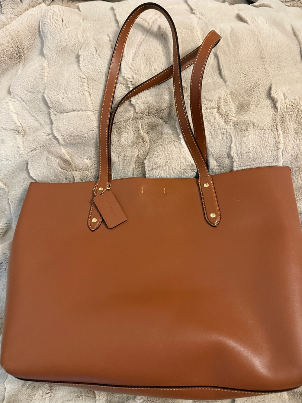 Coach Cognac Leather Tote Bag